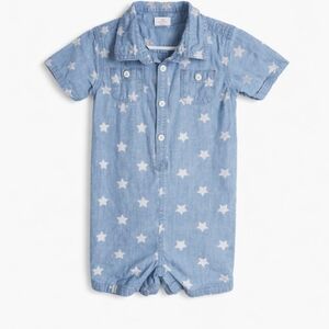 Celebrate Patriotic Chambray Star Romper 24M
